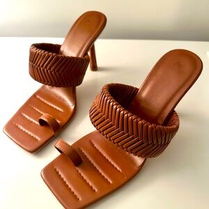 Women’s Sandal - Brown Leather Heel Sz 10